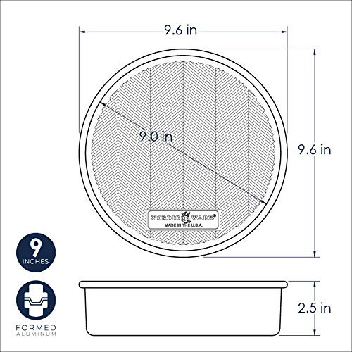 Molde Redondo Para Tartas Nordic Ware Prism De 9 Pulgadas, P