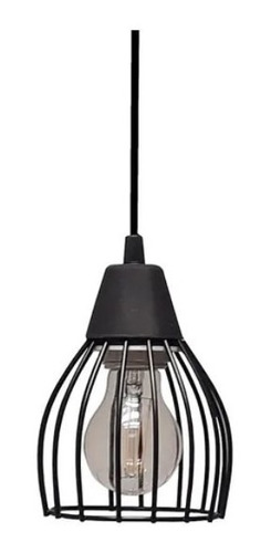 Imagen 2 de 9 de Colgante Jaula Deco 3 Luces Base Lineal E27 Led Cuotas
