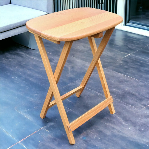 Mesa De Servicio Plegable De Madera Exclusiva Y Util Hogare Color Oval Aile