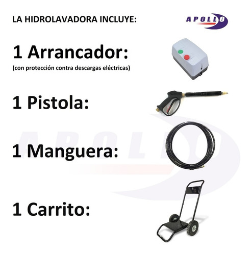 Imagen 4 de 10 de Hidrolavadora Industrial Bifasica 220v 5hp 2600psi Uso Rudo