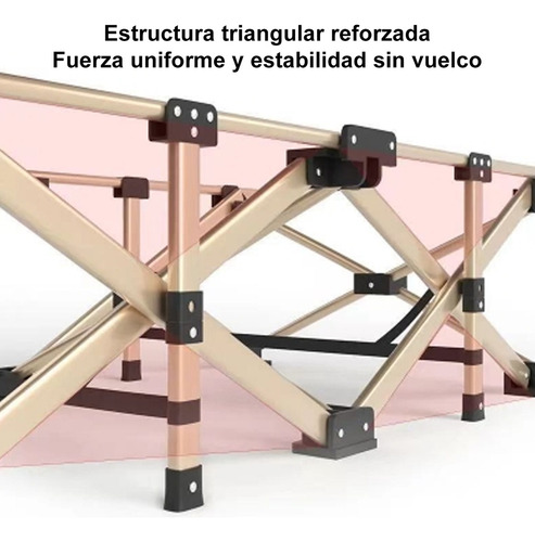 A Catre Plegable Acampar Portátil Campismo Con Colchón