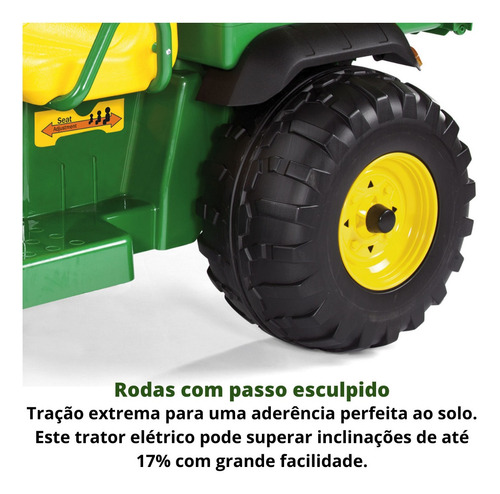 Trator Elétrico Peg Perego John Deere Gator Hpx 12v 2 Lugare