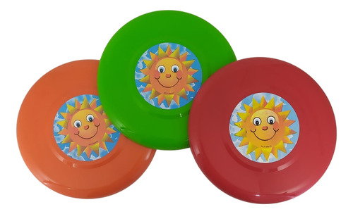Kit 2 Discos Plástico Frisbee Lançar Voador Praia Campo 21cm