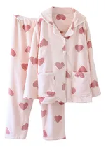 Comprar Conjunto De Pijama X Para Mujer Con Franela Gruesa Y Franela