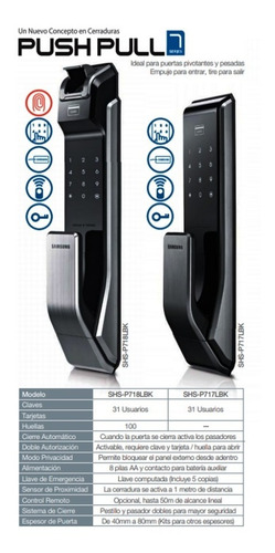 Cerradura Samsung Shs 718 Huella Biometrica Llavero Oficial