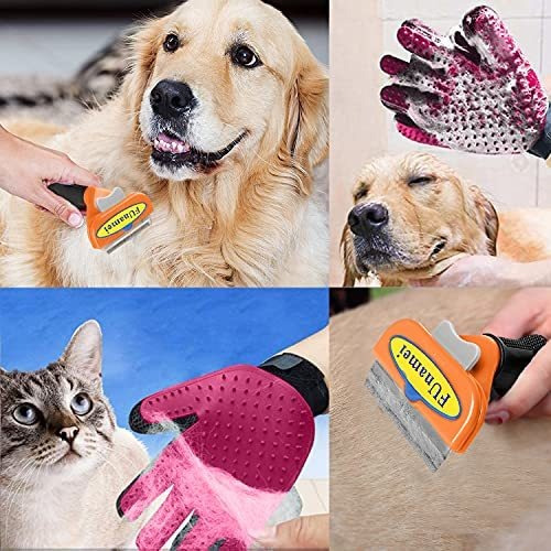 Imagen 5 de 9 de Kamysen Cepillo Deslanador Para Perros Y Gatos +guante