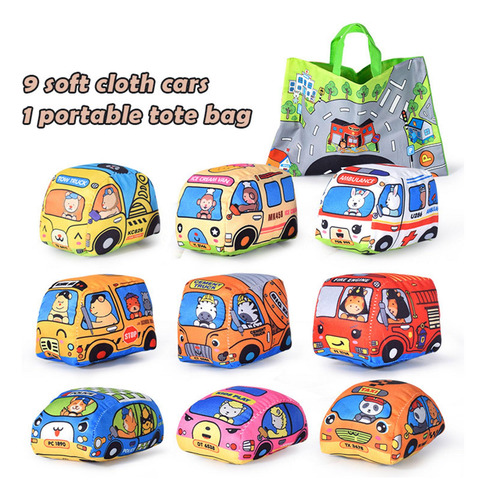 Juguete De Coches Blandos Con Bolsa De Almacenamiento De