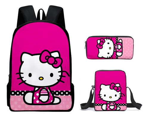 Nueva Hellokitty Cute Hello Kitty En 3d De Tres Piezas