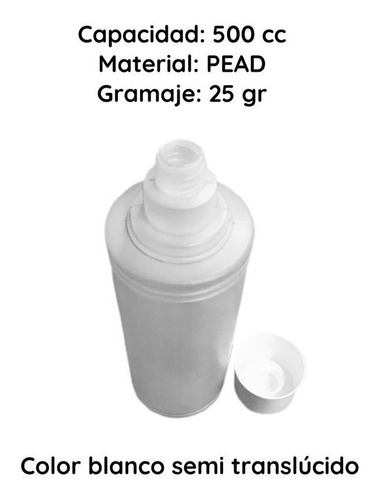 Imagen 6 de 10 de Envases Plasticos Para Shampoo 500 Cc X 100 Un