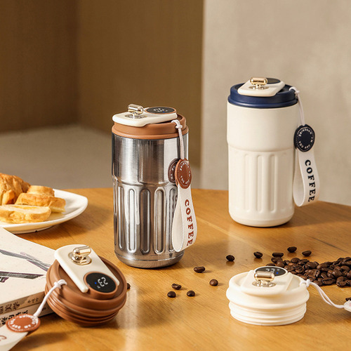 Taza De Viaje De 450 Ml Con Tapa A Prueba De Fugas Y Indicad