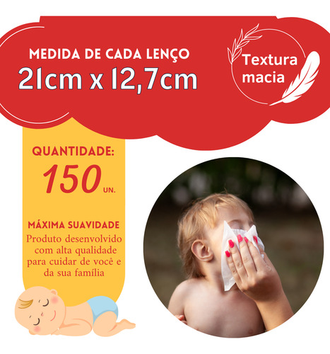 Kit 2 Lenço De Papel Kleenex Folha Dupla Descartável Toalha