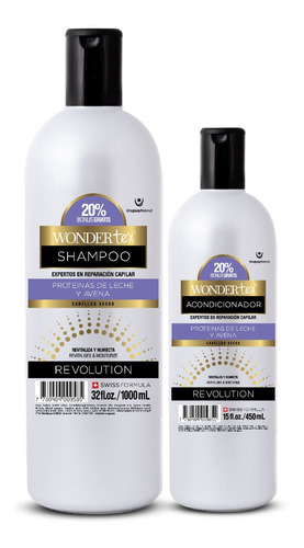 Shampoo Y Acondicionador Wonder Tex Revolution Protein Leche