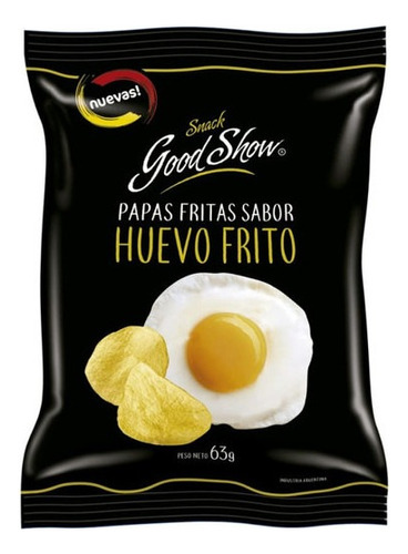 Papas Fritas Sabor Huevo Frito Good Show X63g - Cotillón Waf