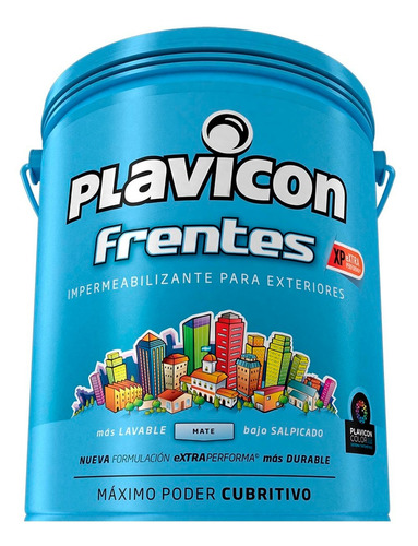 Plavicon Frentes Pintura Latex Exterior 12 Kg Color Blanco