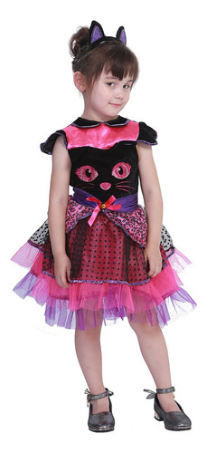Disfraz De Tutú De Miss Kitty Cat Para Halloween Para Niños