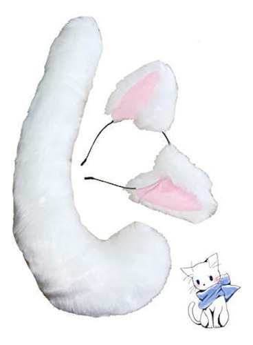 Bstang Anime Party Cat Cosplay Costume Cat Ears Tail 19.7'' 