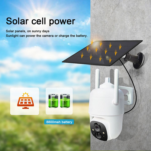 Wireless Security Camera Battery Powered, 360° Ptz Camera,mo
