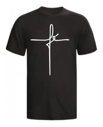 Camisetas Fé Cruz Camisa Religião Manga Curta Masculina Nova