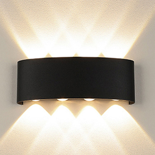 Lámpara De Pared Moderna Led 8w Para Exteriores Luz Cálida