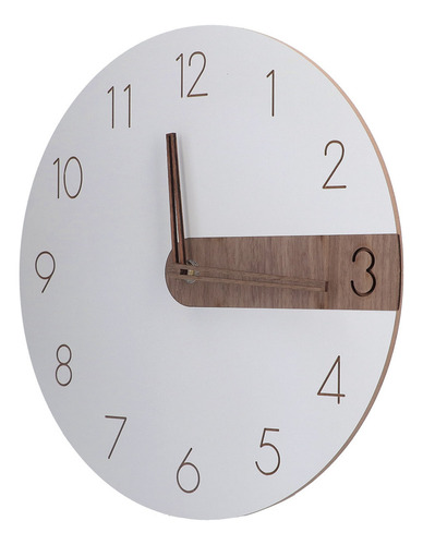. Reloj Redondo Simple Mudo Elegante Pilas Retro