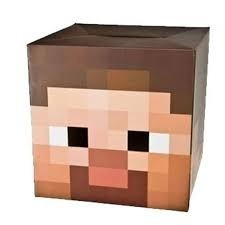 Cabeza De Minecraft Steve - Creeper Disfraz Cotillon