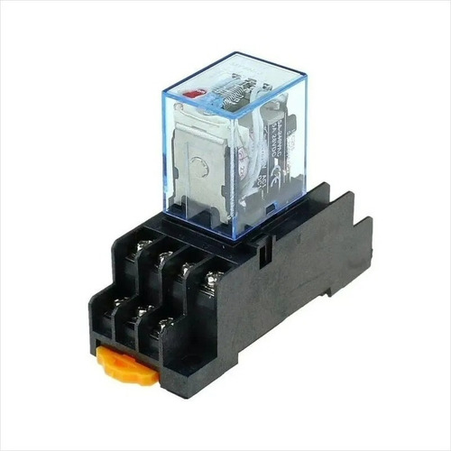 Relé 12v, 4no + 4nc, 8a, My4nj, Proyectos Diy, Incluye Base