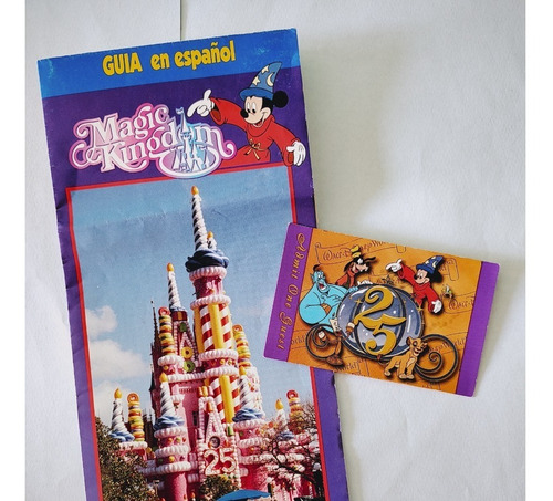 Guía Desplegable Y Entrada Disney Año 1997 De Colección