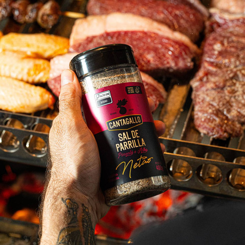 Sal De Parrilla Pimenta E Alho By Netão Cantagallo 480g - Pote