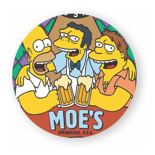 Placa Decorativa Homer Simpson Bar Do Moe Area Gourmet 35cm 