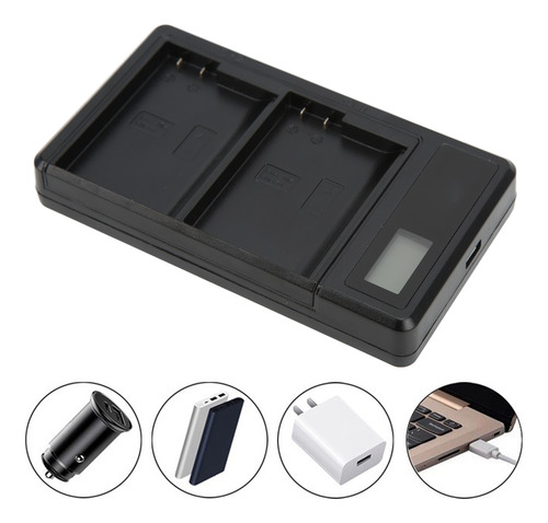 Carregador De Bateria Dupla Enel15 Usb Type C Lcd Dispaly Pa
