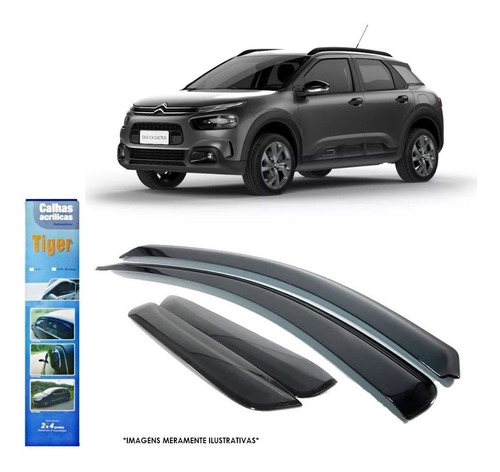 Calha De Chuva Para C4 Cactus 2019 Em Diante 4p Tiger Ct4590