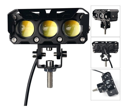 Par Faros De Lupa Luz Led Spot Doble Color Par Autos Motos