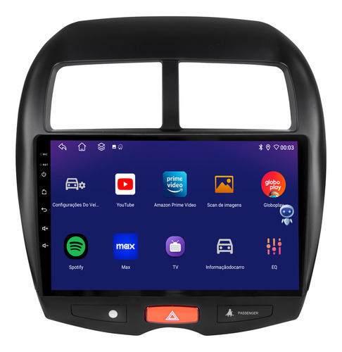 Multimidia Joker Mitsubishi Asx Octacore 4+64gb 4g Qled 10p Cor Preto