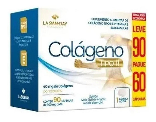 Colageno Tipo II + Vitamina E Leve 90 Pague 60 La San-day