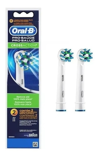 Repuesto Cepillo Electrico Oral B Cross Action Pack 2un