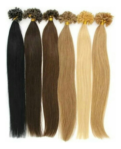Extensiones Unidad De Cabello Pelo Natural De 50cm Sin Color Tonos Del 1 Al 5