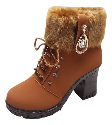 Botines Para Mujer Botas Martin De Invierno De Felpa