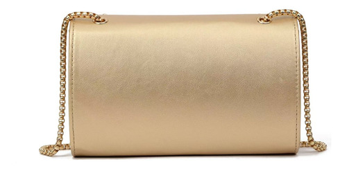 Bolsa Feminino Transvesal Com Alca Corrente 8091 Dourado-escuro
