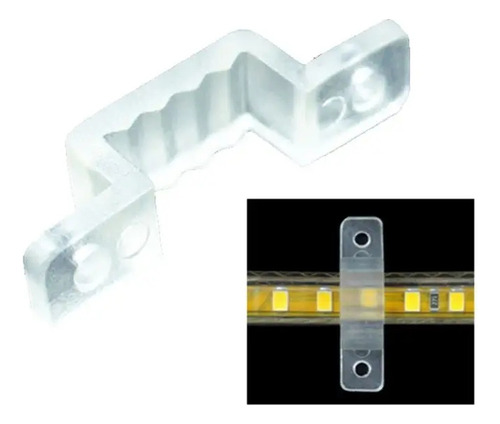 Set 12 Abrazaderas De Silicona Para Montaje De Luces Led