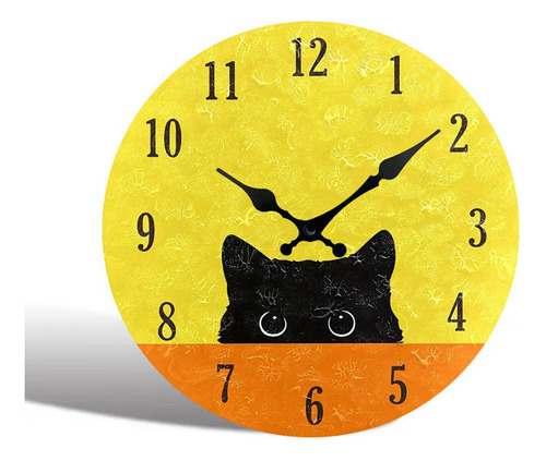 Reloj De Pared Divertido Del Gato, Reloj Decorativo Estilo D