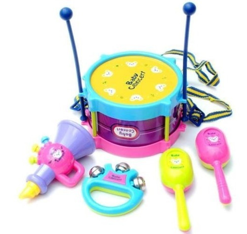 5 Infantil Baby Roll Drum Set De Instrumentos Musicales Band