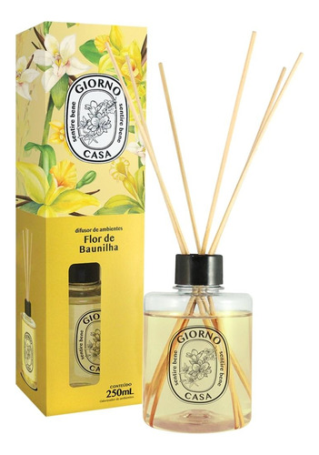 Difusor De Ambientes Flor De Baunilha 250ml Giorno Cor Amarelo