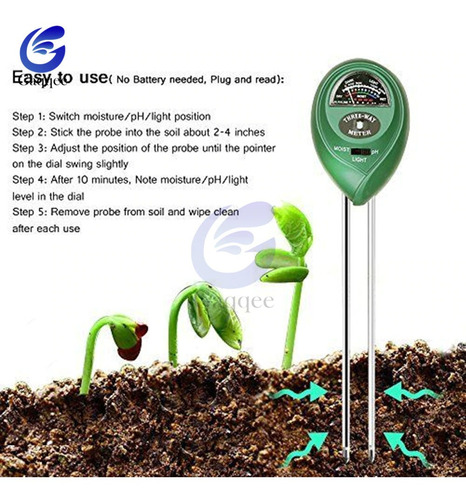 Medidor de pH de suelo fértil de alta precisión 2 en 1 para flor de pl 