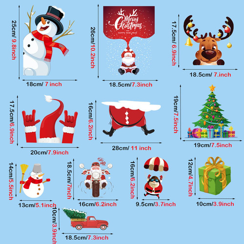 9x Navidad Ventana Se Aferra Pegatinas De Copos De Nieve Diy