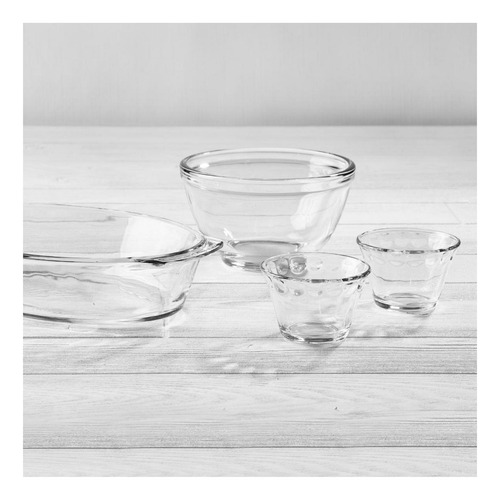 Set De 4 Refractarios De Vidrio Para Hornear Marca Pyrorey