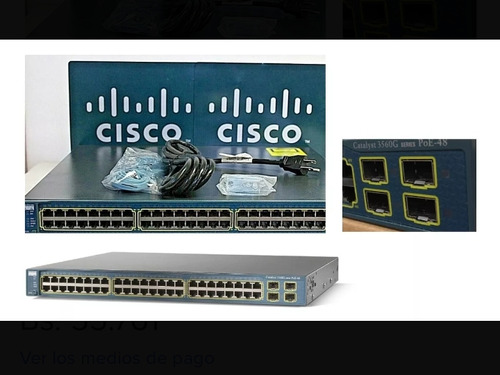 Switch Cisco 3560g Ws-c3560g Poe 48 Puertos 10/100/1000  