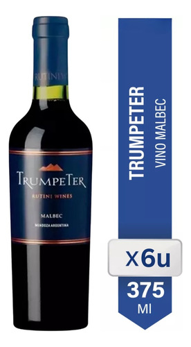 Vino Tinto Trumpeter Malbec 375ml Rutini Wines - Pack X6