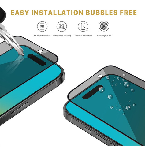 Vidrio Templado Privacidad Para Iphone 16 Pro Max Completo