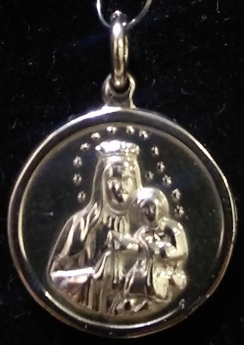 Dije De Plata De La Virgen María Con Niño Jesús