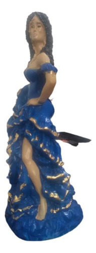 Imagen gitana para bautizar, 25 cm, color azul oscuro